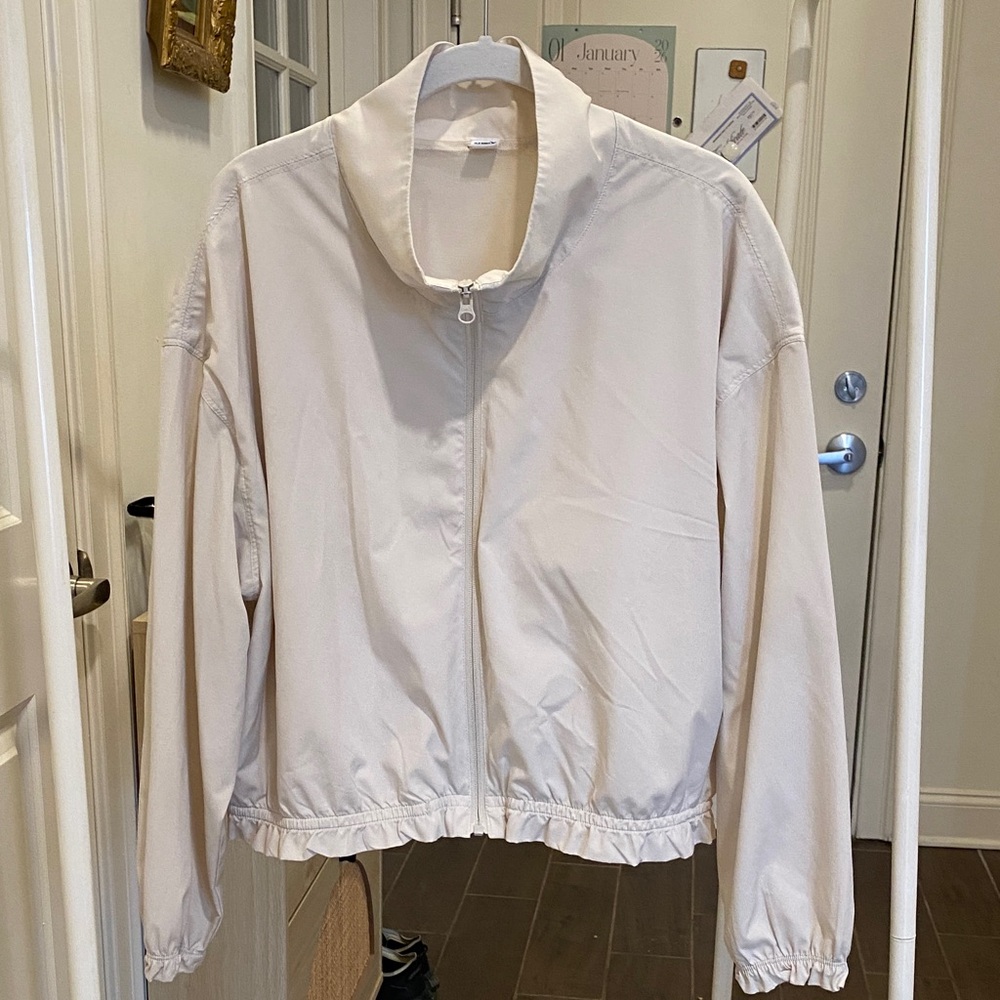 Lightweight Cream Sports Jacket